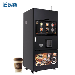 Máquina expendedora de café con hielo fresco comercial con máquina de hielo